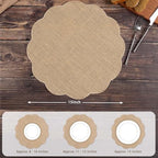 Noctiflorous Round Burlap Placemats Set of 12 Jute Rustic Place Mats for Dining Table Heat Resistant Natural Farmhouse Table Mats Decor (Wave Rim) - Image 2