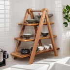 2 Pack Wood 3 Tier Serving Tray Three Tiered Cupcake Stand Rustic Rectangle Serving Platter for Party Decorative Tray Wooden Farmhouse Decor - Image 6