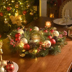 Valery Madelyn 20" Pre-Lit Christmas Wreath for Front Door with Light - Image 3