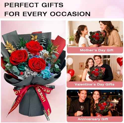 Vrioca Flowers for Delivery, Preserved Flowers Bouquets, Birthday Gifts for Women Mom - Image 4