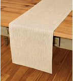 Solino Home 100% Pure Linen Table Runner Beige Long, Athena 14 x 120 in by SolinoHome