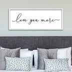 ZZJJHYWGQ Love You More Wall Decor Art, White, 40''×15'' - Image 3