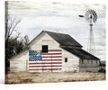 ZERILYN Ship Next Day – Patriotic Canvas Wall Art, American Flag in Mountains, Beach, Forest, Meadow, Barn, Farmhouse Decor, Rustic Country Wall Decor, Americana Prints for Living Room by ZERILYN