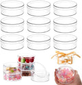 AHANDMAKER 50PCS Clear Round Organizer Box 3"x1" Small Acrylic Containers with Lids Circular Candy Box for Bead Jewelry Storage Wedding Graduation Gift Craft Decorations by AHANDMAKER
