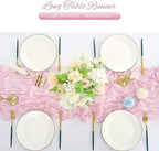 20 Pack Light Pink Cheesecloth Table Runner 120 Inch 10FT Rustic Boho Gauze Cheese Cloth Table Runner for Wedding Party Baby Shower Thanksgiving Christmas Decoration - Image 5
