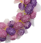 Glittered Small Artificial Easter Egg Wreath with Mesh Ribbons - 20" - Image 5