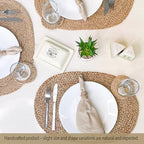 Chardin Home Set of 4 Jute Braided Oval Placemats – 13x19 Inch Rustic Natural Jute Table Mats | Handwoven Boho Farmhouse Style | Eco-Friendly Artisan Dining Decor - Image 3