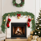 12FT(2 * 6FT) Christmas Norfolk Pine Garlands, Winter Decor Real Touch Pine Garland, Artificial Greenery Xmas Garland for Holiday, Table, Wall, Fireplace, Mantel, Indoor & Outdoor Decoration (2 Pack) - Image 2