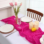 16 Pack Hot Pink Cheesecloth Table Runner 23 x 120 Inch 10Ft - Image 3