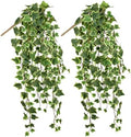 Hollyone 2pcs Artificial Hanging Plants 35.4" Fake Ivy Vine Faux Ivy Leaves Fire and UV Resistant Hanging Plant Wall Greenery for House Room Patio Indoor Outdoor Home Shelf Office Wedding Decor by Hollyone