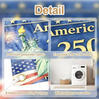 6x13FT Ameri-ca's 250th Anniversary Garage Door Banner, Liberty Statue and Golden Gate Bridge Design, Celebrate 1776–2026, Patriotic Outdoor Decor for Independence Day, Memorial Day - Image 4