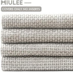 MIULEE Soft Decorative Chenille Pillow Covers Light Gray 20x20 Pack of 4 - Image 6