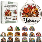 16PCS Interchangeable Welcome Sign for Front Door Every Season Decorations by Unknown