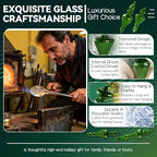 Mercury Glass Christmas Ornaments, Vintage Finial Decorations, Green, 6-Pc - Image 4