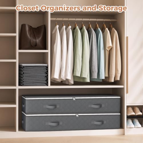 Budding Joy 95L Under Bed Storage Containers, 8 Pack Storage Bags Grey - Image 4