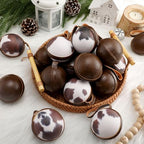 Syhood 24 Pcs Cowhide Christmas Ornaments 2.36'' Western Christmas Decor - Image 6