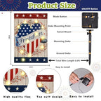 Seasonal Garden Flags Set of 12, Lighted Solar, 12x18 In - Image 5