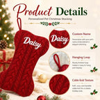 Personalized Dog Christmas Stockings, Custom Name Bone Shaped Pet Stocking - Image 4
