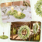 Zeyune 24 Pcs Babys Breath Candle Wreath Rings Bulk - Image 5