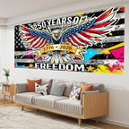 16x7FT 250 Years of Freedom Garage Door Banner, Amer-ica Eagle Patriotic Design 1776–2026, Extra Large Outdoor Garage Door Cover for Independence Day Decor - Image 7
