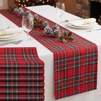 6 Pcs 72 x 13'' Christmas Table Runner, Red by Gilprop