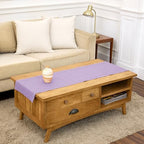 Solino Home Cotton Linen Table Runner Lavender Hemstitch, 14 x 48 in by SolinoHome