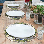 Decozen Set of 12 Doilies for Table, Lace Doilies - Rustic, Crochet, Farmhouse, Kitchen, Round Table Placemats - Valentines Day Decorations - 15 inch Blue and Green White, The Eternal Grace Collection - Image 3