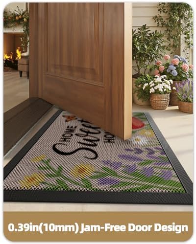 Color&Geometry Outside Welcome Front Door Mat, 32"x48" Blossom Beige - Image 6
