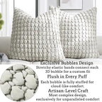 Velvet Throw Pillow Covers 18x18 Set of 2 Beige Cushion Case - Image 4