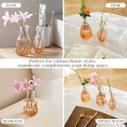 Glass Bud Vase Set of 60 - Small Vases for Flowers in Bulk - Assorted Vintage Crystal Vases for Flowers, Table Centerpieces (Amber, 60 Pcs) - Image 4
