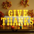 Aurelema 10 Pcs Give Thanks LED Letter Light Sign Battery Powered by Aurelema