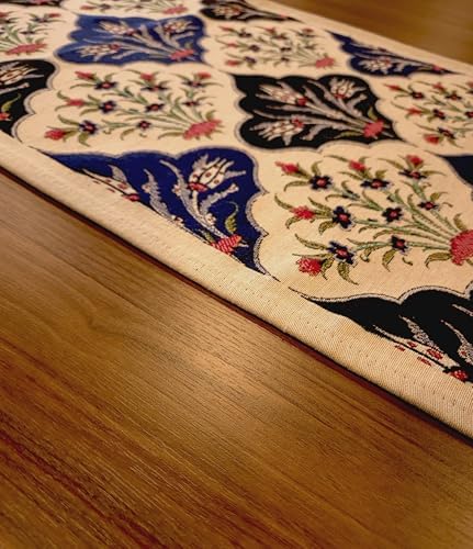 Jacquard Woven Floral Table Runner 18x55 inches – Rustic Gobelin Tapestry Dining Table Decor, Durable Cotton & Polyester Blend Fabric, Vintage Farmhouse Style, Machine Washable Easy Care (Pattern 2) - Image 7
