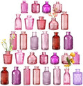 Yaomiao 30 Pcs Glass Bud Vases Centerpieces, Pink Purple Red Series by Yaomiao