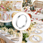 200pcs Silver Napkin Rings Bulk,FACULX Round Gold Metal Napkin Buckles - Image 6
