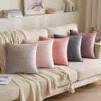 MIULEE Decorative Dark Grey Velvet Throw Pillow Covers for Couch 22x22 Inch - Image 5
