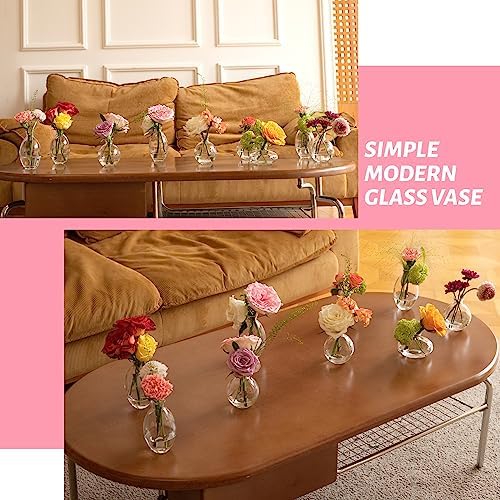 28 Clear Bud Vases in Bulk, Glass Small Bud Vase for Centerpieces - Image 4