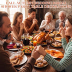 Preboun Fall Thanksgiving Cloth Napkins Set of 40 with Pumpkin Napkin Rings - Image 7