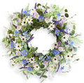 24 Inch Fall Wreath for Front Door Full Artificial Daisy Wreath by Huashen