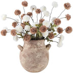 DuHouse 9pcs Artificial Flowers Faux Silk Pompon Mum, Mixed Color Silk Small Mini Chrysanthemum Ball with Stems for Home Table Kitchen Decor DIY Wedding Bouquets Centerpieces by DuHouse