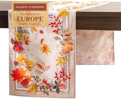 Maison d' Hermine Table Runner 100% Cotton 14.50" x 72" (Double Layer) by MaisondHermine