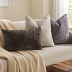 decorUhome Textured Chenille Throw Pillow Covers 12x20 Set of 2 Dark Brown - Image 4