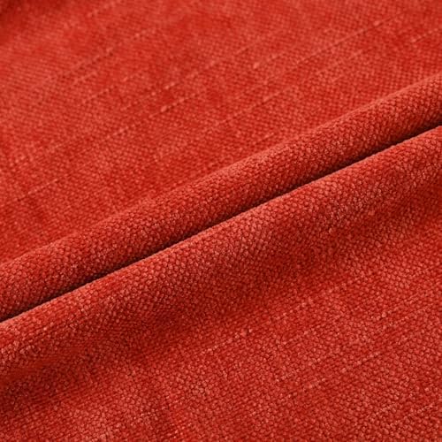 Set of 4 Soft Textured Decorative Throw Pillow Covers 20x20 Inch Cozy Farmhouse Cushion Cover Square Accent Pillow Cases for Bed Couch Sofa Living Room, Red - Image 5
