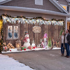 WovWeave 7 x 16 Ft Christmas Garage Door Cover, Winter Snowman Banner - Image 6