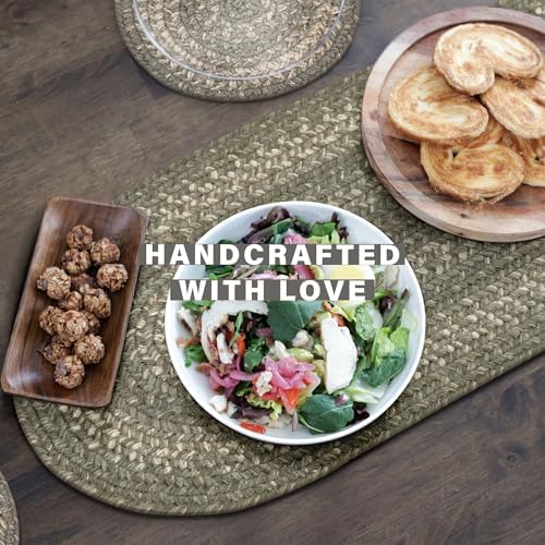 Homespice Grey Cloud Braided Table Runner for Farmhouse Decor, Rect 11x36 - Image 2