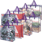 8 Pcs Clear Wreath Storage Bags 26 Inch Garland Container Door Garland Holiday Wreath Storage Holder with Handle and Zipper Heavy Duty Plastic Packing Totes(Purple) by Wesnoy
