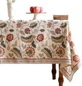 ISAENNE Designer Vintage Square Small Printed Tablecloth,55"x55" by Isaennehomedecoration