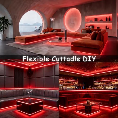 Red 30ft LED Lights Strip Indoor Rope Lights - Image 5