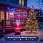 American Flag Lights Outdoor - 420 Super Bright Red White and Blue Lights, Waterproof Led Flag Net Light of The United States for Memorial Day, 4th of July, Yard, Garden, Christmas Decorations - Image 7
