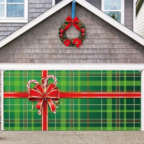 WovWeave Gift Box Garage Door Cover Banner, 7 x 16 ft by WovWeave