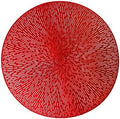 Snowkingdom Red Valentines Placemats Set of 18, Round Vinyl Hollow 15 Inch Metallic Place mats, Washable Wipeable Non Slip Stain Heat Resistant Dining Table Mats for Wedding Christmas Party Decoration by Snowkingdom